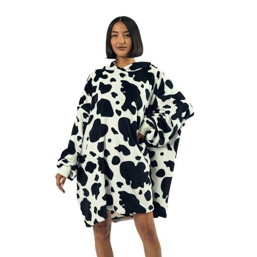 Picture of Bioworld Cow Hoodie Blanket