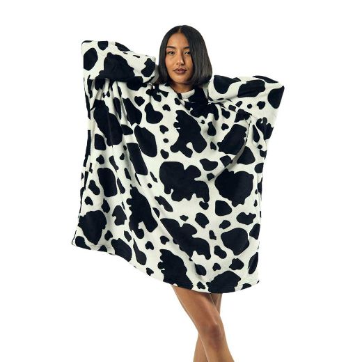 Picture of Bioworld Cow Hoodie Blanket
