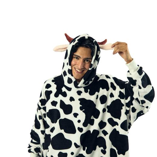 Picture of Bioworld Cow Hoodie Blanket