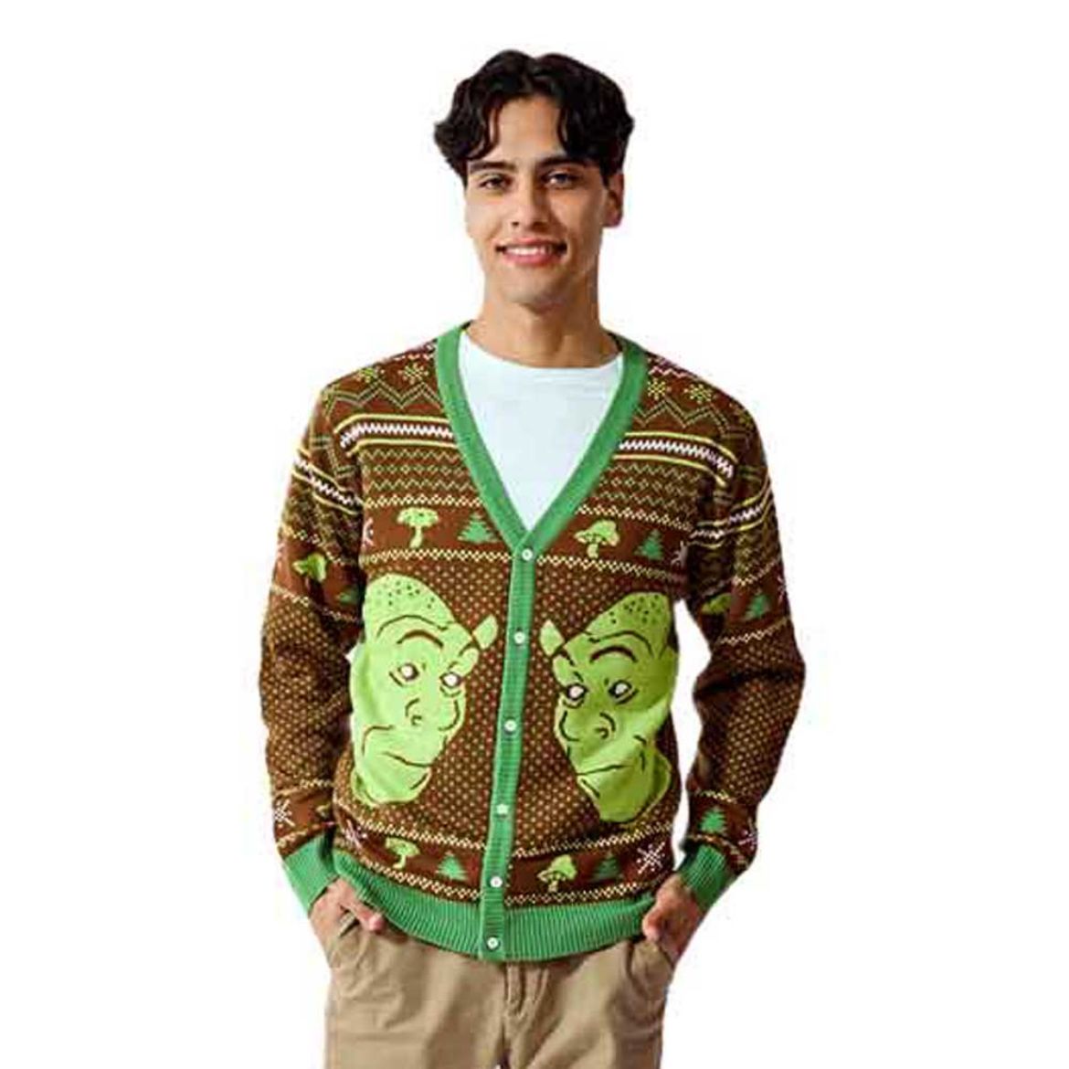 Picture of Dreamworks Shrek Adult Holiday Cardigan