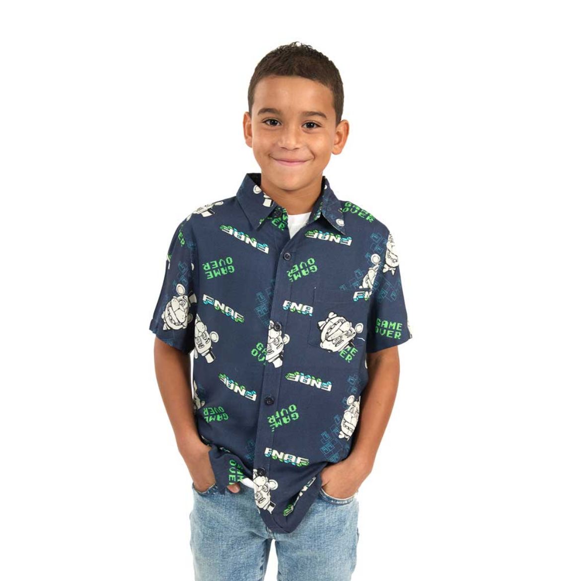 Picture of Five Nights at Freddy's Game Over Youth Button Up