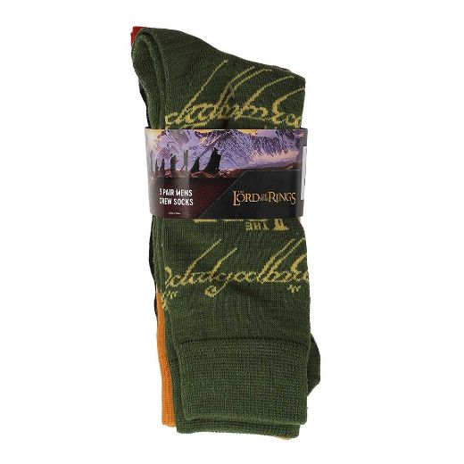 Picture of Lord of the Rings Adult 5 Pair Crew Socks