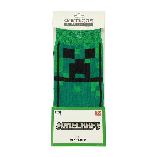 Picture of Minecreaft Creeper Animigos 360 Character Crew Socks