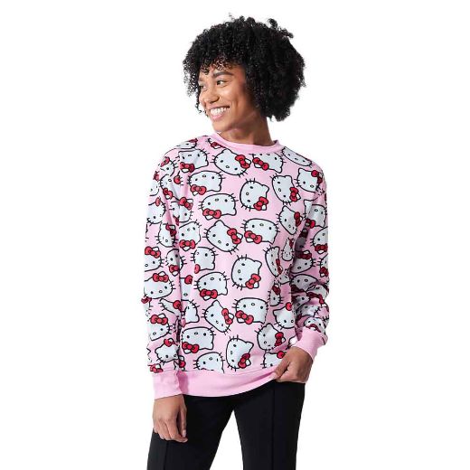 Picture of Hello Kitty Logo Toss AOP Juniors Sweatshirt