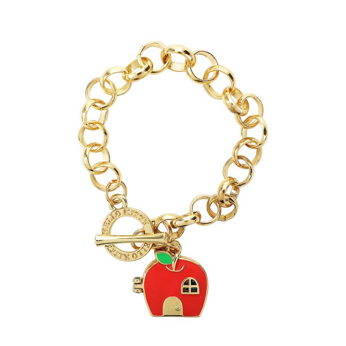 Picture of Hello Kitty Apple House Gold Chain Bracelet