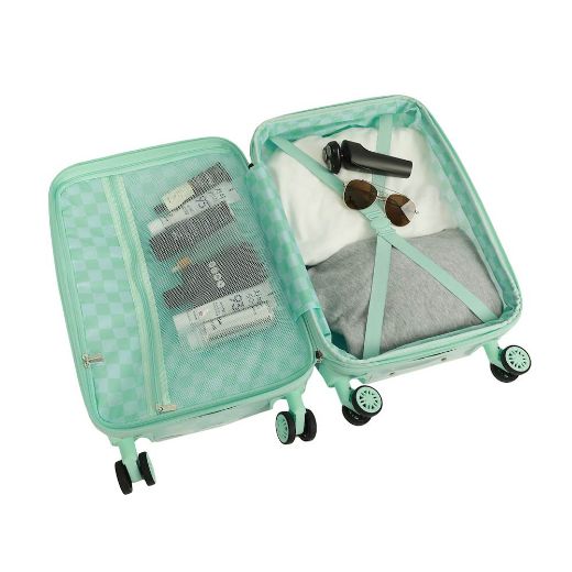 Picture of Disney Mickey Mouse Clear Embossed 20 in. Rolling Luggage