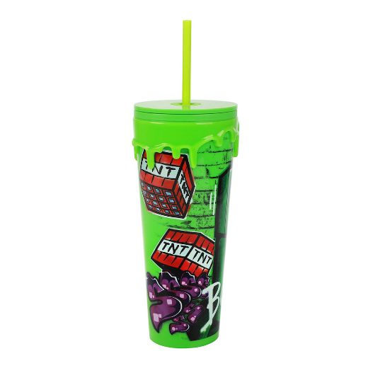 Picture of Minecraft Creep x Mojang 3D Molded Drip 24 oz. Acrylic Tumbler