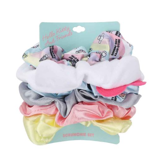 Picture of Hello Kitty & Friends 6 Pack 3D Plush Scrunchies