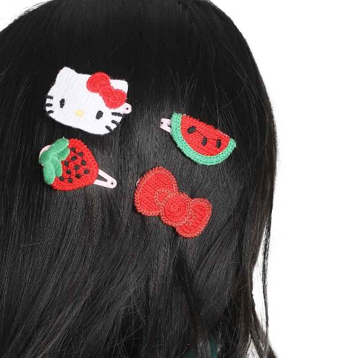 Picture of Hello Kitty 4 pc. Crocheted Hair Clips