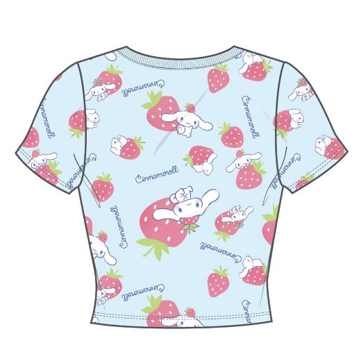 Picture of Cinnamoroll Strawberries Juniors Cropped Baby Tee