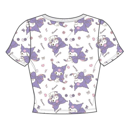 Picture of Kuromi Bows Juniors Cropped Baby Tee