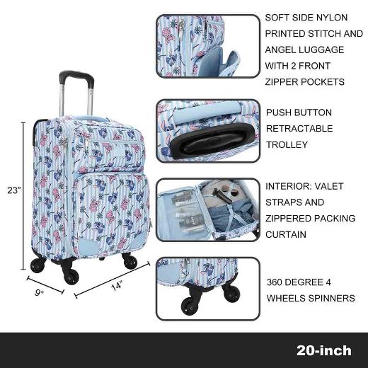 Picture of Disney Stitch 20 in. Carry On Rolling Luggage