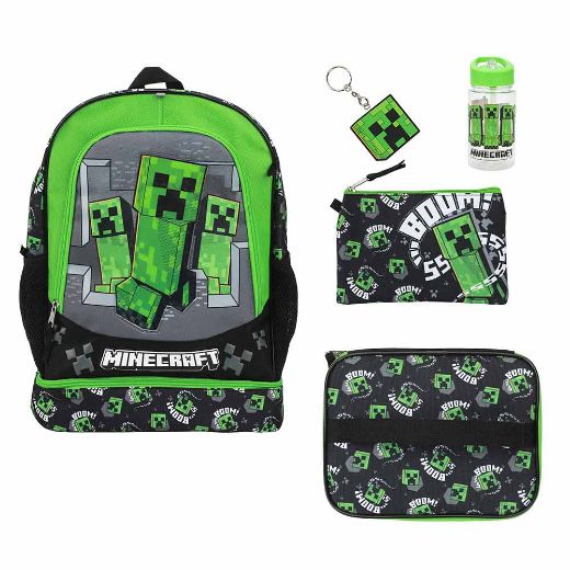 Picture of Minecraft 5 pc Youth Backpack Set