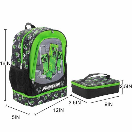 Picture of Minecraft 5 pc Youth Backpack Set