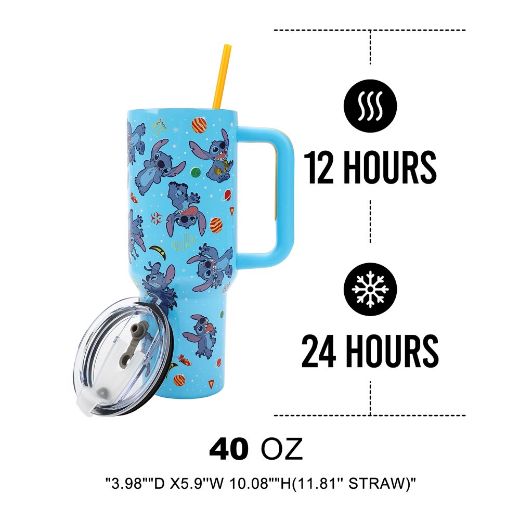 Picture of Disney Stitch 40 oz. Stainless Steel Tumbler & Bag Set
