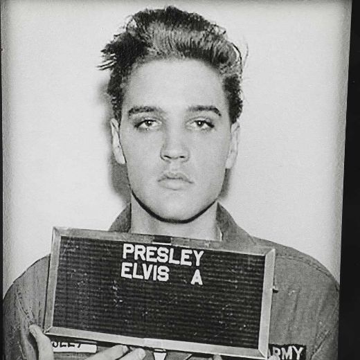 Picture of Elvis Presley 12x16 in. Mug Shot Framed Print