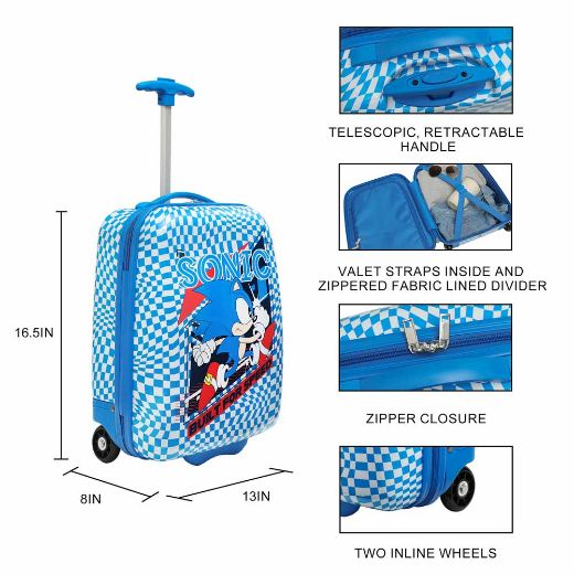 Picture of Sonic The Hedgehog Classic 16.5 in. Rolling Luggage