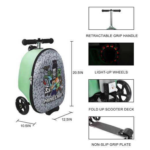 Picture of Minecraft Characters Scooter Youth Rolling Luggage