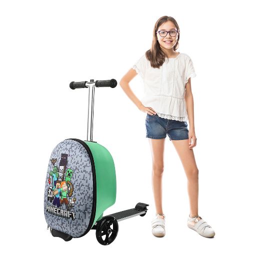 Picture of Minecraft Characters Scooter Youth Rolling Luggage