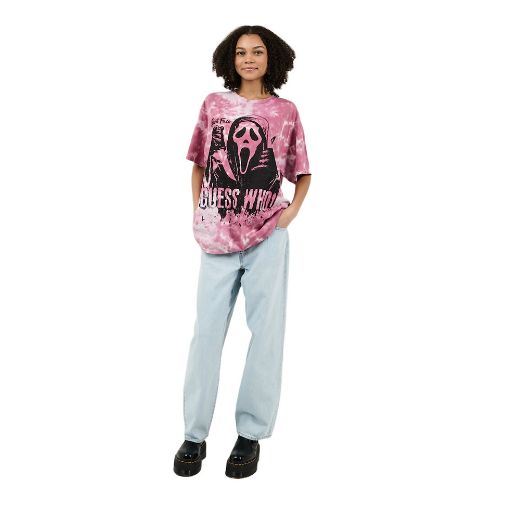 Picture of Ghost Face Cloud Washed Oversized Print Unisex Tee