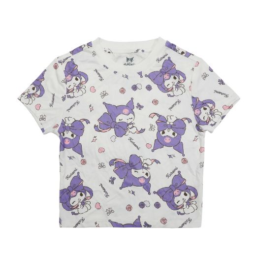 Picture of Kuromi Bows Juniors Cropped Baby Tee