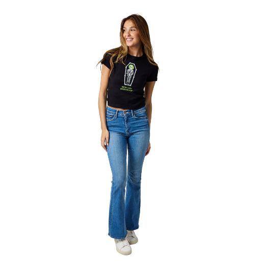 Picture of Beetlejuice Here Lies Juniors Cropped Baby Tee