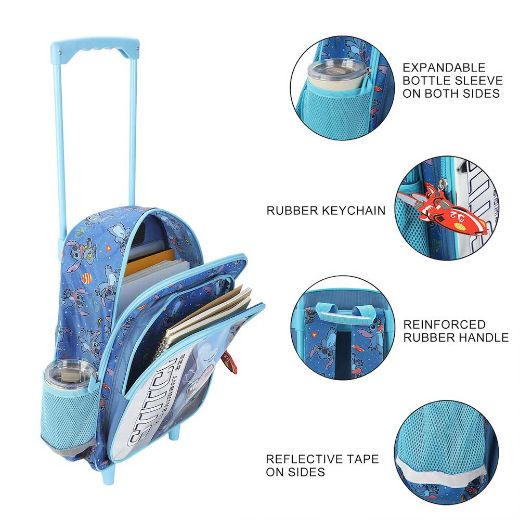 Picture of Disney Lilo & Stitch AOP Youth Rolling Backpack