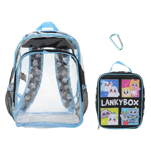 Picture of LankyBox Transparent Youth Lunch Kit & Backpack Set