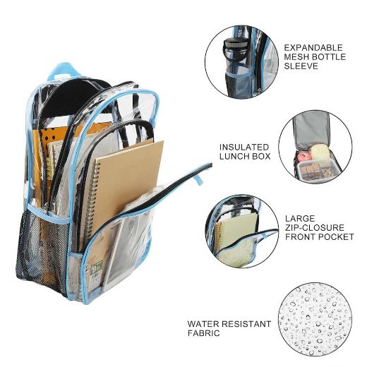 Picture of LankyBox Transparent Youth Lunch Kit & Backpack Set