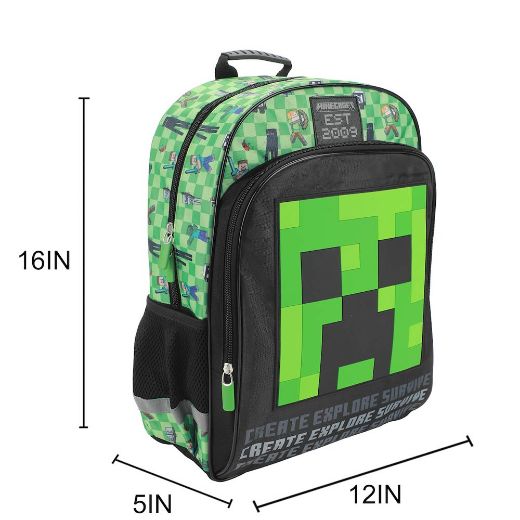 Picture of Minecraft Creeper AOP Youth Backpack