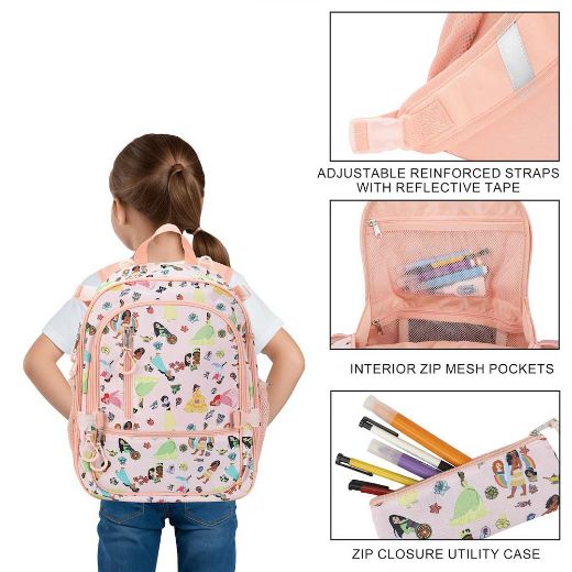 Picture of Disney Princess AOP 5 pc Youth Backpack Set