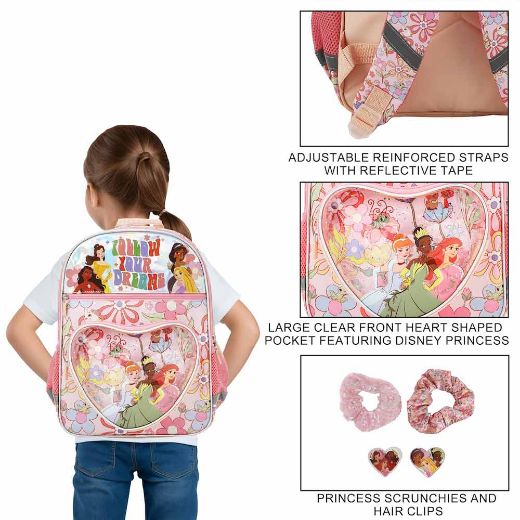 Picture of Disney Princess AOP Youth Hair Accessories & Backpack Set