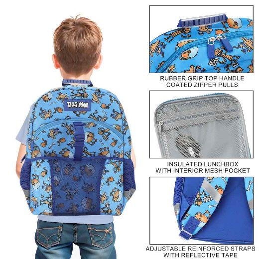 Picture of Dog Man AOP Youth Lunch Kit & Backpack Set