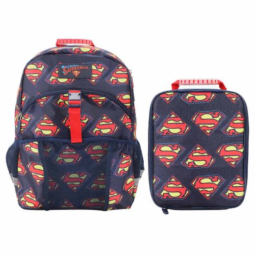 Picture of DC Comics Superman AOP Youth Lunch Kit & Backpack Set