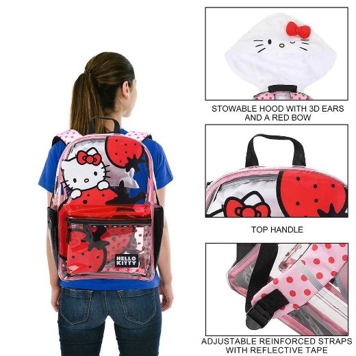 Picture of Hello Kitty Transparent Hooded Backpack