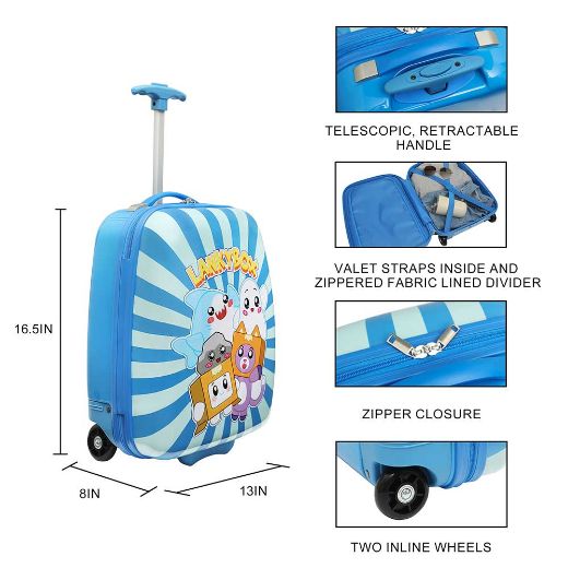 Picture of Lanky Box Characters 16.5 in. Youth Rolling Luggage