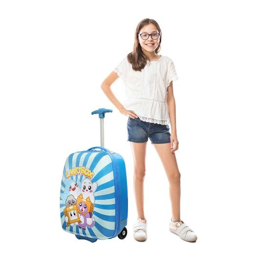 Picture of Lanky Box Characters 16.5 in. Youth Rolling Luggage