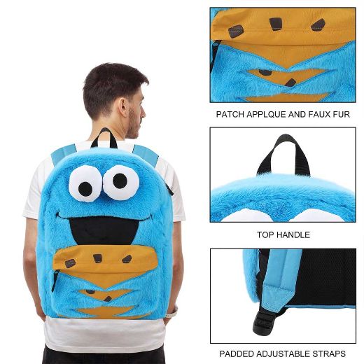 Picture of Sesame Street Cookie Monster Big Face 3D Backpack
