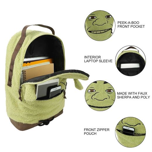 Picture of Shrek Sherpa Big Face Backpack