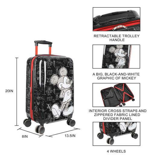 Picture of Disney Mickey Mouse 20 in. Rolling Luggage