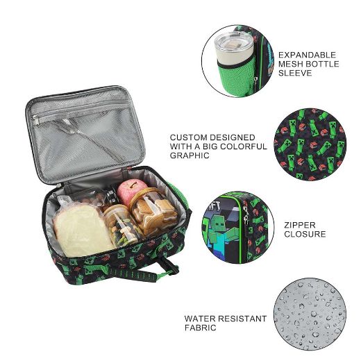 Picture of Minecraft Franchise Insulated Lunch Tote