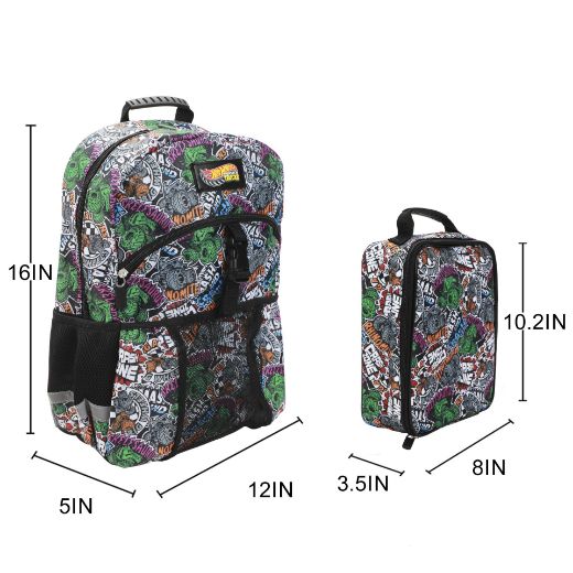 Picture of Hot Wheels Monster Trucks AOP Youth Lunch Kit & Backpack Set
