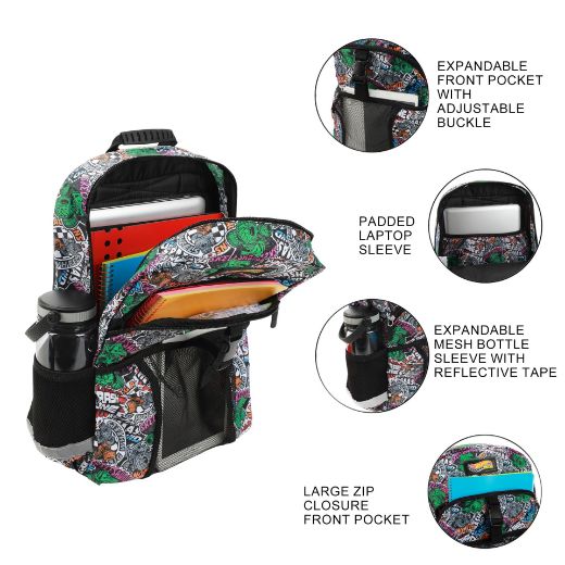 Picture of Hot Wheels Monster Trucks AOP Youth Lunch Kit & Backpack Set