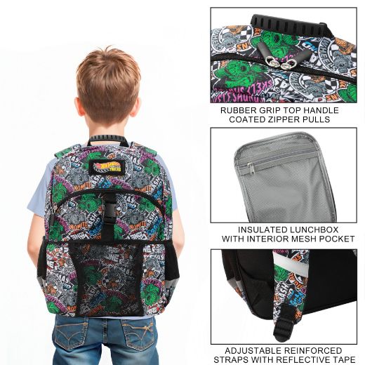 Picture of Hot Wheels Monster Trucks AOP Youth Lunch Kit & Backpack Set