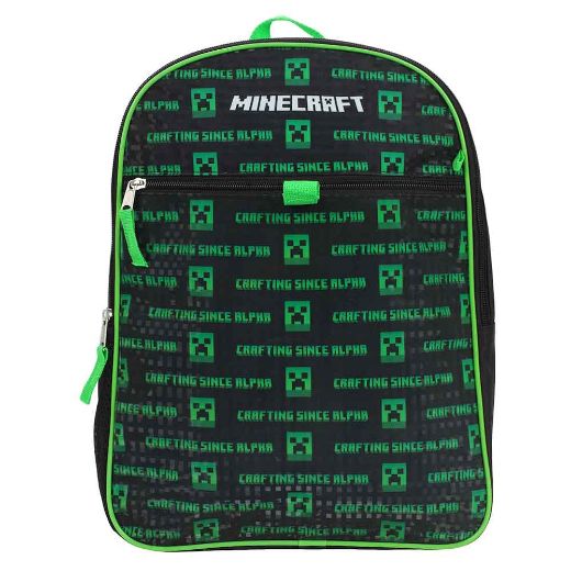 Picture of Minecraft Creeper Youth 5 pc Backpack Set