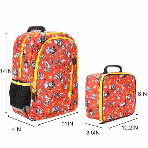 Picture of Disney Mickey Mouse AOP Youth Lunch Kit & Backpack Set