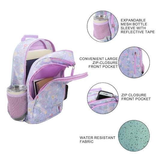 Picture of Disney Minnie Mouse AOP Youth Lunch Kit & Backpack Set 