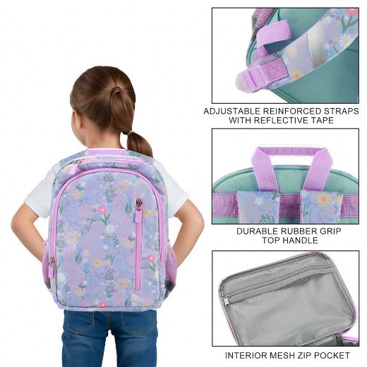 Picture of Disney Minnie Mouse AOP Youth Lunch Kit & Backpack Set 