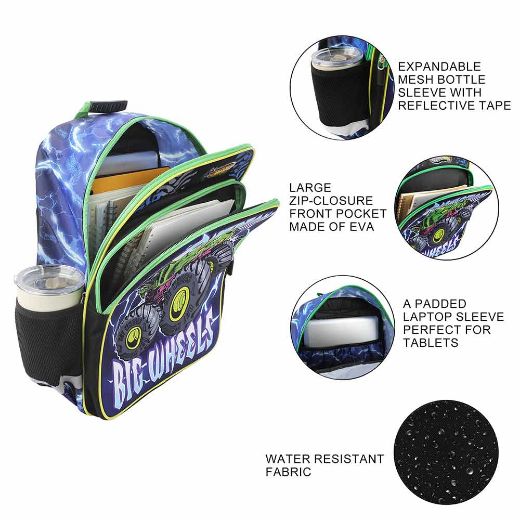 Picture of Hot Wheels Monster Trucks AOP Youth Backpack