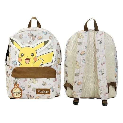 Picture of Pokemon Pikachu Eevee Piplup and Yamper Characters AOP Backpack